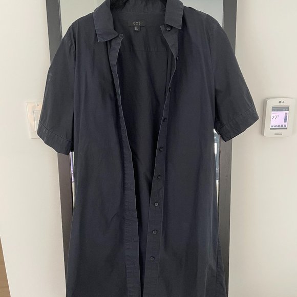 cos a line poplin shirt dress COS A-Line Poplin Shirt Dress